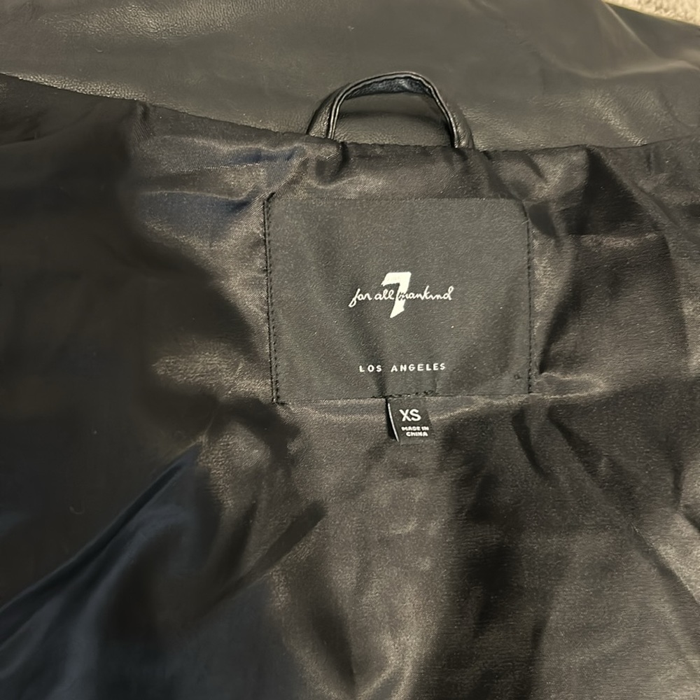 7 for all mankind faux leather puffer vest - Picture 11 of 14